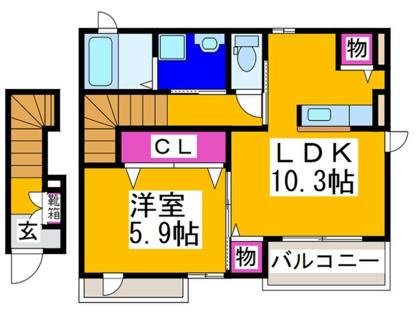 プラシージュの物件間取画像